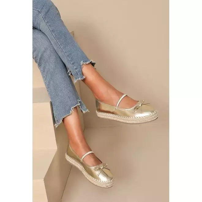 Gold Loafers