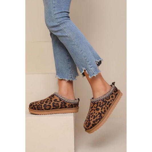 LEOPARD PRINT  FLUFFY SLIPPERS