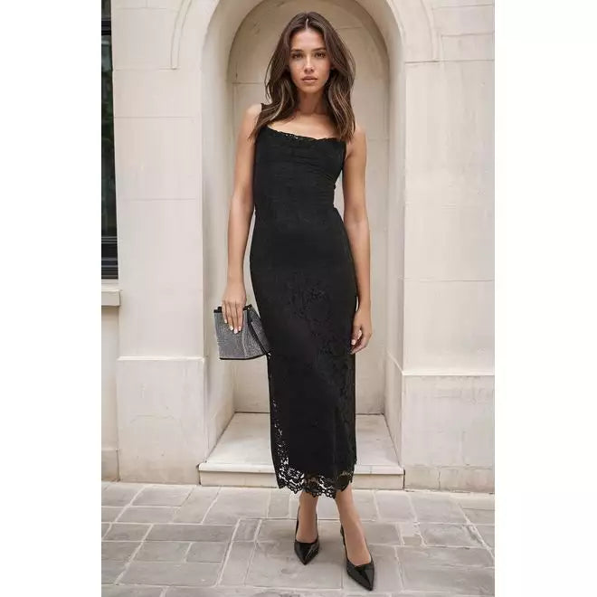 Floral Lace Midi Dress