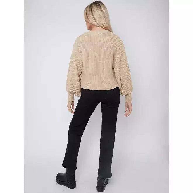Oversized Cropped Knitted Jumper