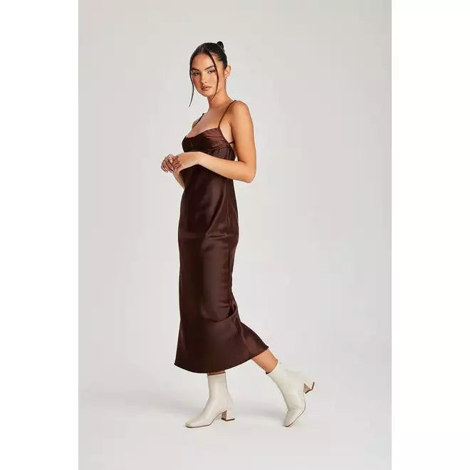 Satin Midi Dress