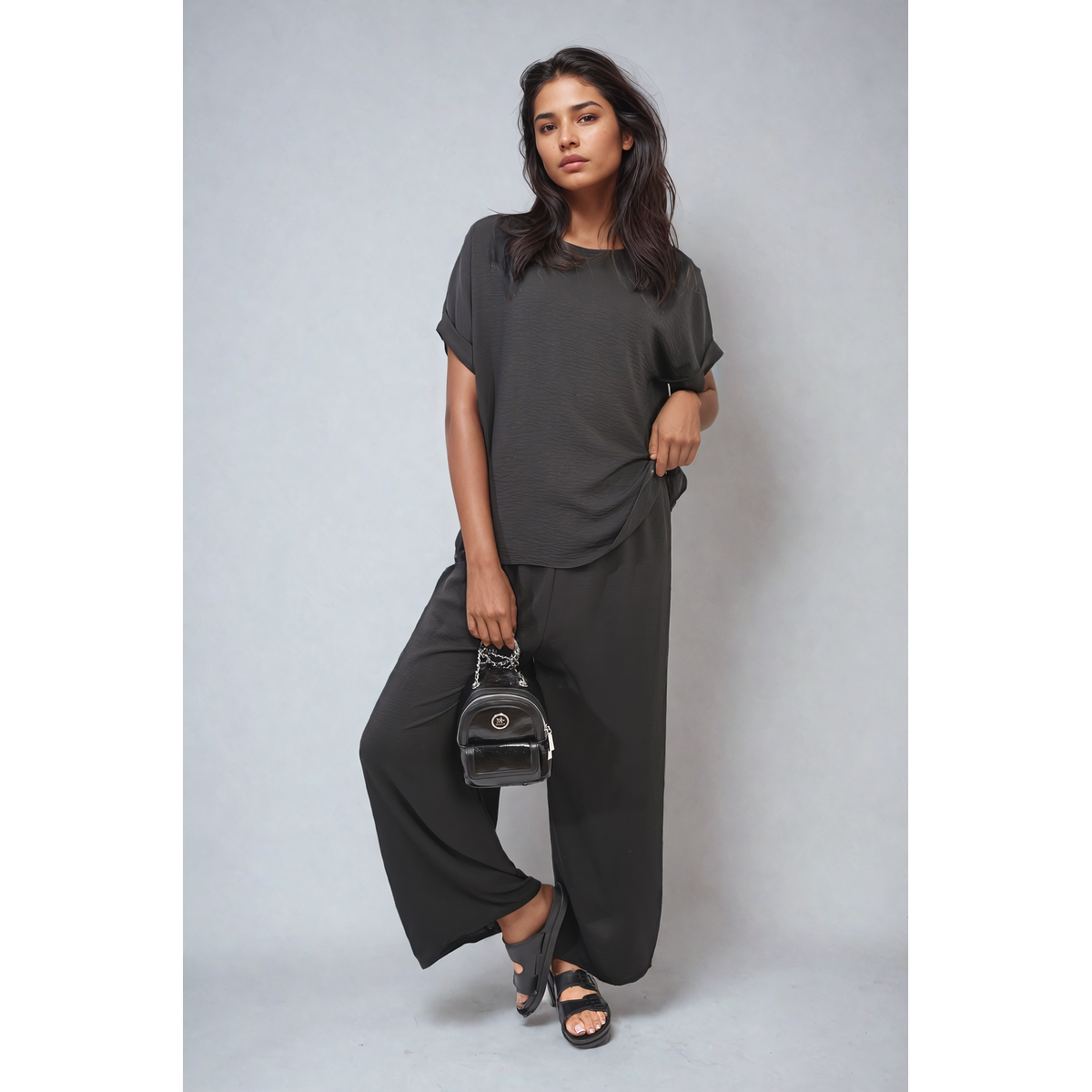 Top and Wide Leg Trousers Co-ord Set