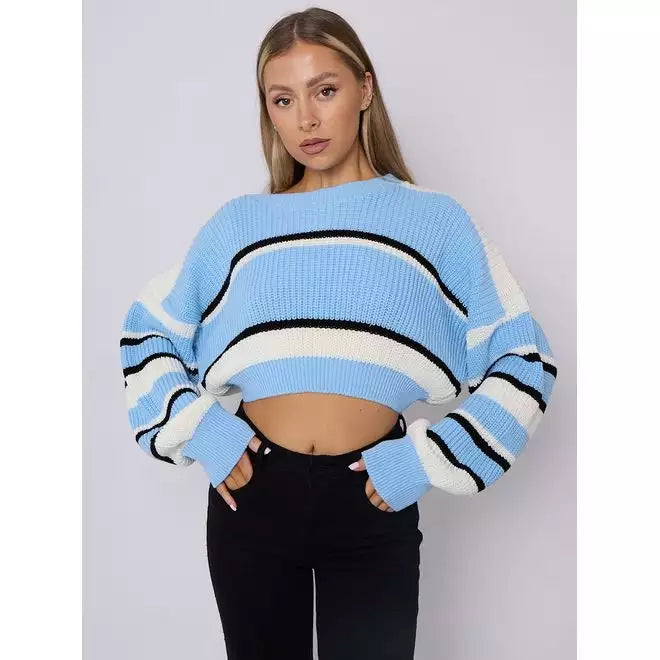 Oversized Cropped Knitted Jumper