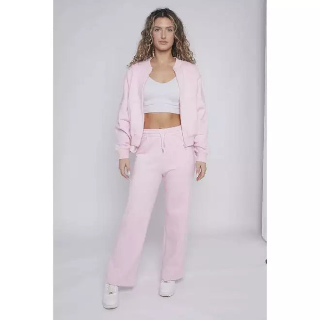 Oversized Bomber Style Fleece Zipper Co-ord