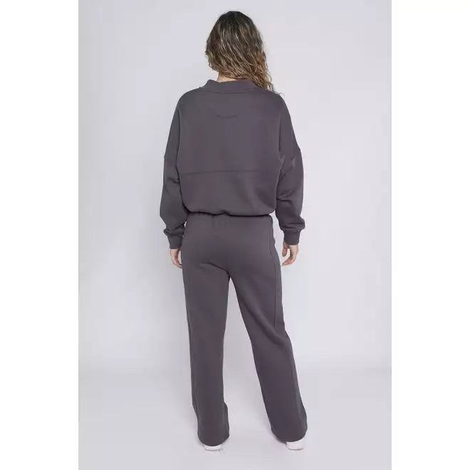 Oversized Bomber Style Fleece Zipper Co-ord